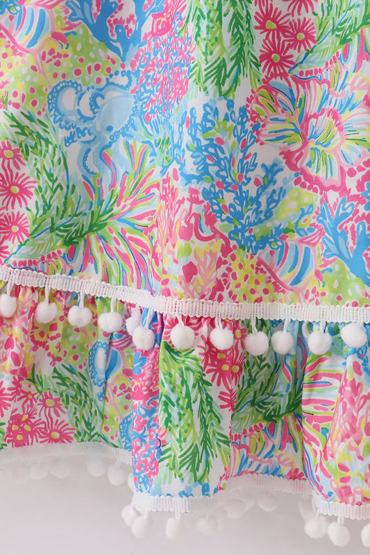 Tropical Smocked Mom Dress